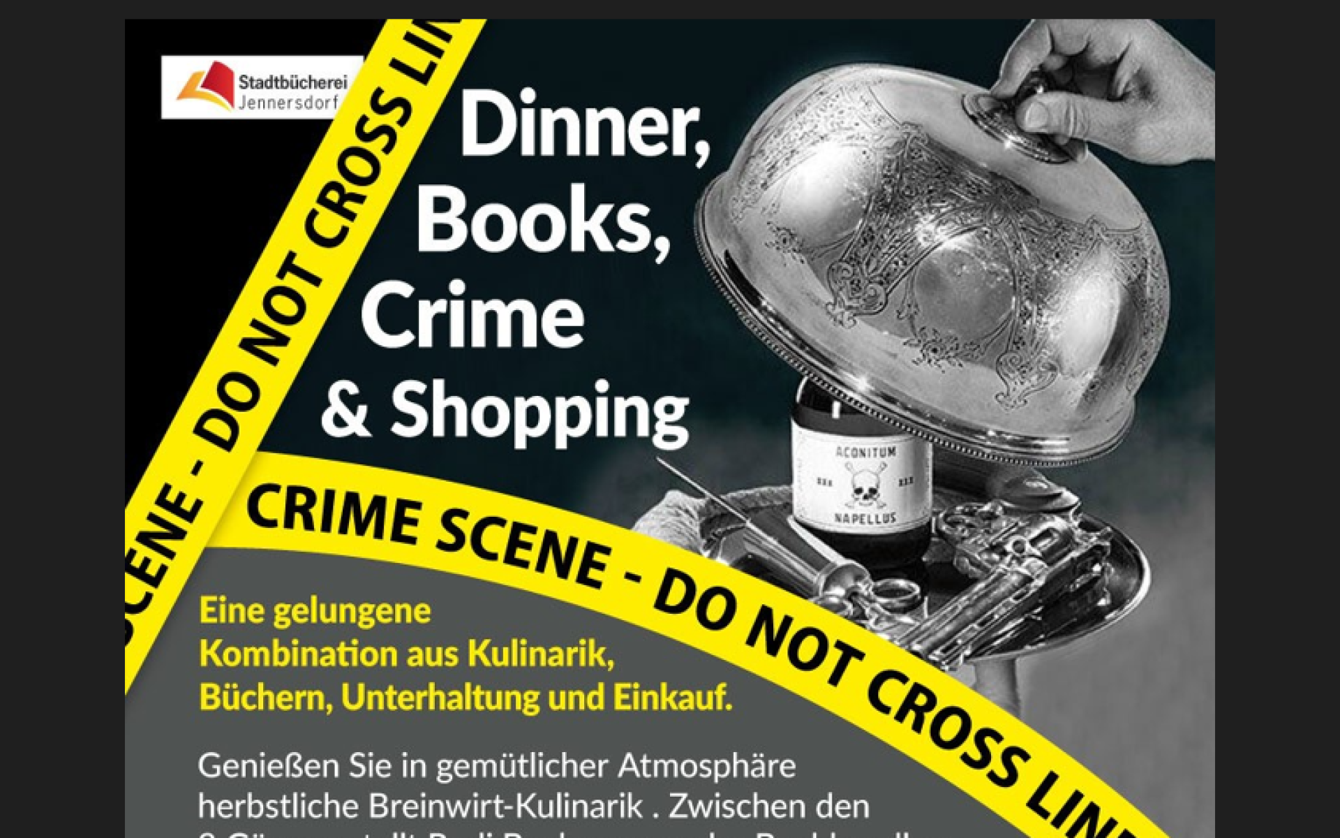 Dinner, Books, Crime and Shopping