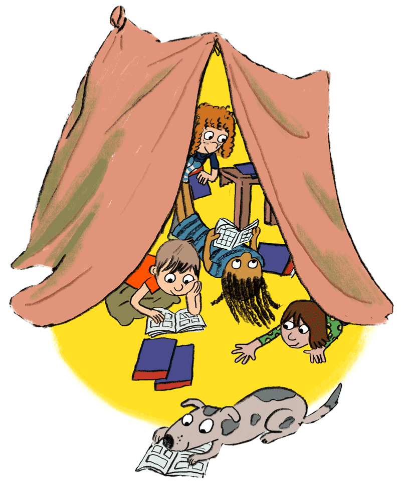 Gratis Comic Tag Kids lesend im Zelt 2026