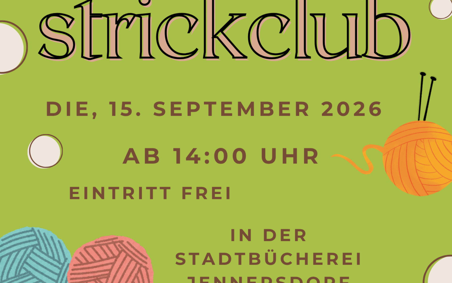 Strickclub Plakat 15 09 2026